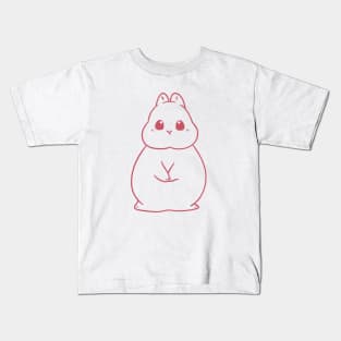 Sean Line Art Standing Rabbit | Bunniesmee Wedding Edition Kids T-Shirt